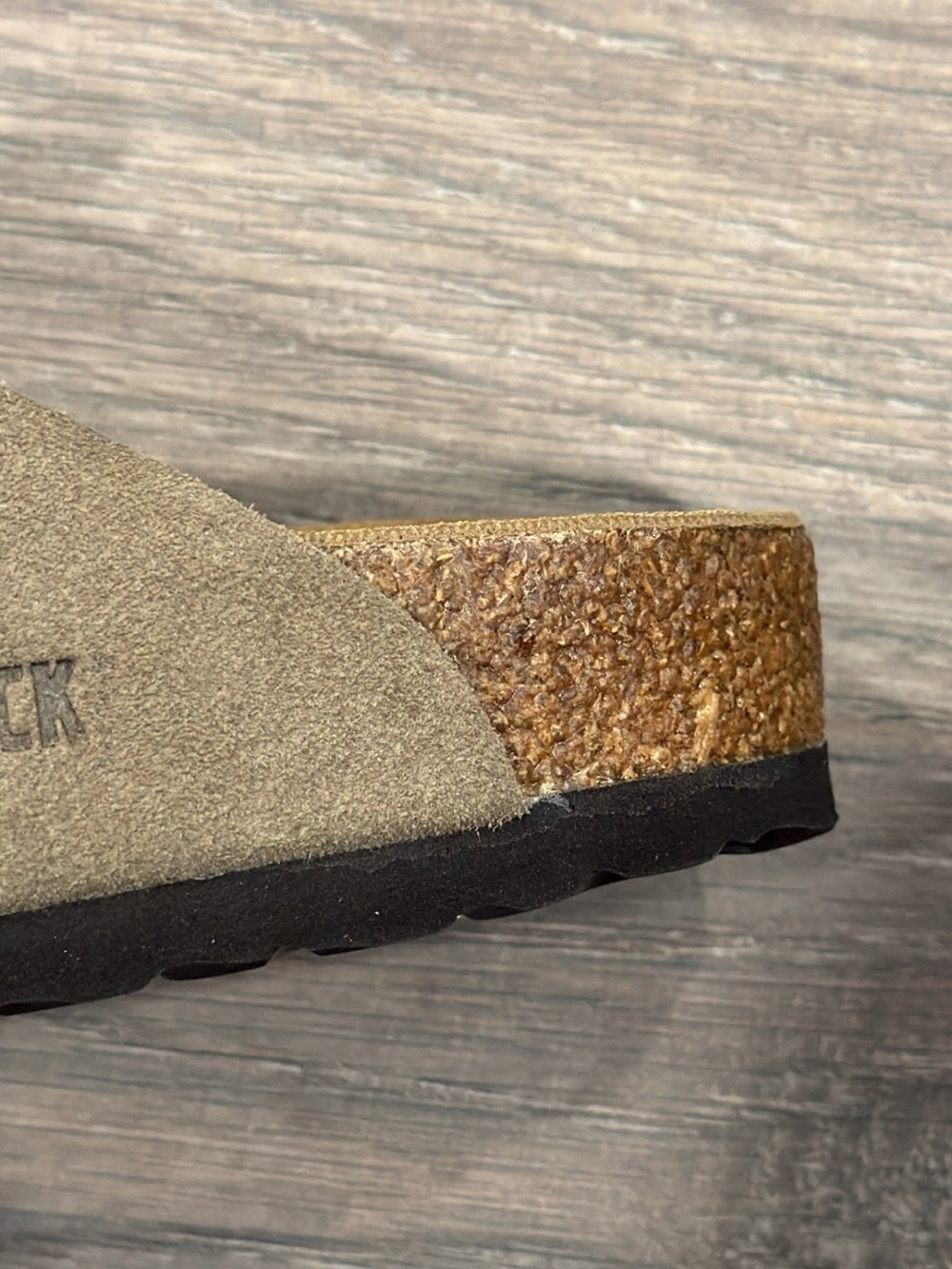 Birkenstock Suede Taupe Narrow Fit Size 38 - Picture 4 of 5